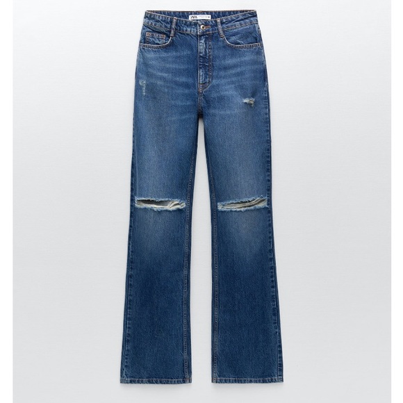 Zara Jeans New Zara Full Length Ripped Jeans Z975 Poshmark